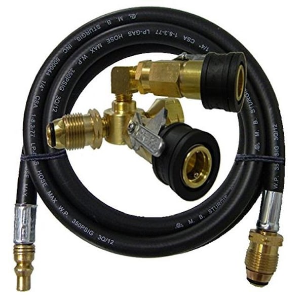 Mb Sturgis 10047648MB 48 in. Thermoplastic LP Gas Hose - 1 in. - 20 Male Swivel x 0.25 in. Male Quick Disconnect Plug M7L-10047648MB - main